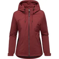 Ragwear Damen warme Wasserdichte Winterjacke mit verstellbarer Kapuze Bevin Warm YOUMODO Wine Red Gr. 4XL - 4XL