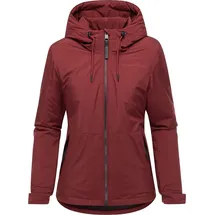Ragwear Damen warme Wasserdichte Winterjacke mit verstellbarer Kapuze Bevin Warm YOUMODO Wine Red Gr. 4XL - 4XL