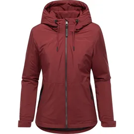 Ragwear Damen warme Wasserdichte Winterjacke mit verstellbarer Kapuze Bevin Warm YOUMODO Wine Red Gr. 4XL - 4XL