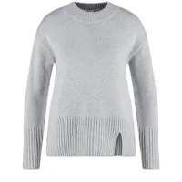 Gerry Weber Damen Kuscheliger Strickpullover mit Saumschlitz breite Rippenbündchen,