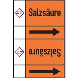 Rohrleitungskennzeichen Salzsäure - 33000x105 mm Folie selbstklebend