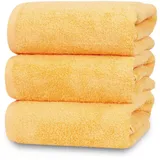 ZOLLNER Handtuchset 70 x 140 cm gelb 3 St.
