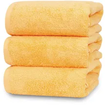 ZOLLNER Handtuchset 70 x 140 cm gelb 3 St.