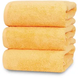ZOLLNER Handtuchset 70 x 140 cm gelb 3 St.