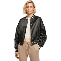 URBAN CLASSICS Oversized Satin College Jacke Black XS