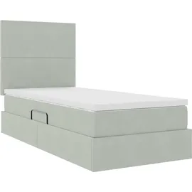 vidaXL Bett 90 x 200 cm Hellgrau