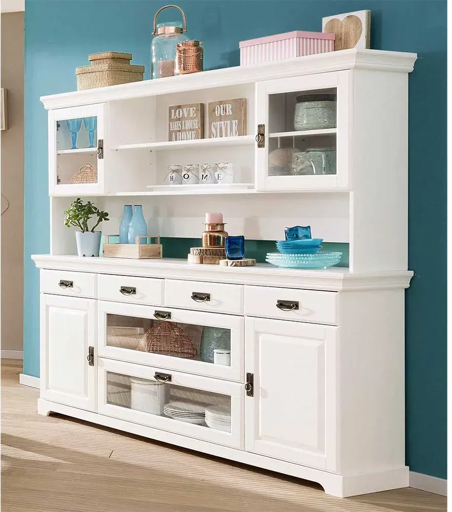 Buffetschrank weiss 180 cm breit Landhausstil