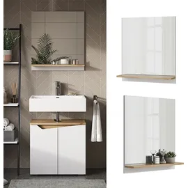 Vicco Marelle 60 x 67 cm mit Regal, Model 40828 - Weiß/Braun
