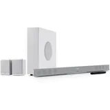 Teufel CINEBAR 11 Surround 4.1 Set - Soundbar Sound System mit Kabellose Rear-Speaker, Dolby Audio, Platzsparender T6 Subwoofer, Bluetooth aptX, HDMI CEC, 4K-Pass-Through - weiß