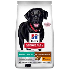 Hill's Science Plan Perfect Weight + Active Mobility mit Huhn Hundefutter 12 kg
