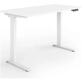 eSmart ESX-121WW 120x60cm Weiß Ergonomischer Steh-Sitz-Schreibtisch Quick Installation Stufenlos elektrisch höhenverstellbar 73-123 cm 4 x Memory Soft-Start/Stopp Schnelle Montage