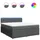 vidaXL Boxspringbett mit Matratze Dunkelgrau 180x200 cm Stoff