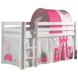 58 aufm Kessel Kinderbett Karolina 90 x 200 cm Massivholz Weiß