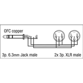 DAP AUDIO Audiokabel FL36 XLR-3-Pin-Stecker / 6,3mm Klinken-Stecker 1,5m (nicht verfügbar)