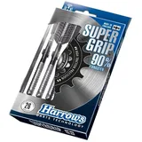 Harrows SUPERGRIP Darts-Set mit 90% Wolframstahlspitze. Erhältlich in 21 g, 22 g, 23 g, 24 g, 25 g, 26 g, 28 g und 30 g – inklusive Supergrip-Schäften, Supergrip-Flights und Reiseetui-25g