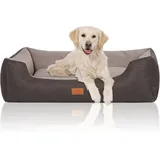Knuffelwuff Hundebett Luke - XXL 120x85cm - schwarz/grau