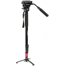 Bresser F002019 MP-274VH Traveler Einbeinstativ mit Standspinne Schwarz