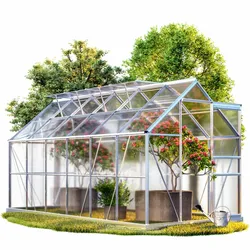 Gardebruk Aluminium Gewächshaus 7,2m2 Treibhaus Garten Frühbeet