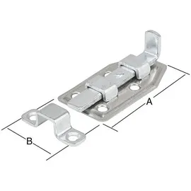 Vormann Fensterriegel mit Schlaufe, gerade B22xL40xS1mm Stahl verzinkt