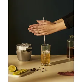 Alessi Bâton Lélé Design-Barschläger für Cocktails, aus Edelstahl 18/10 mit Gerändeltem Griff