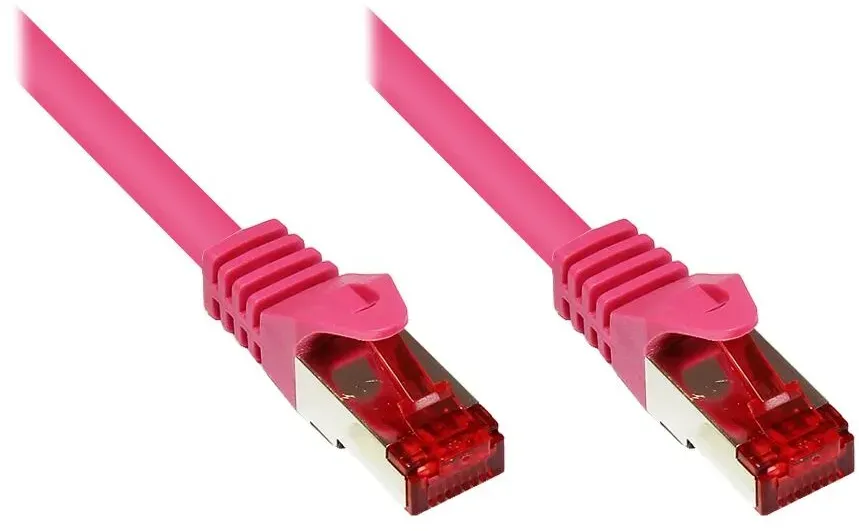 Alcasa RJ45-RJ45, m-m, 1.5m Netzwerkkabel Pink 1,5 m Cat6 S/FTP (S-STP)