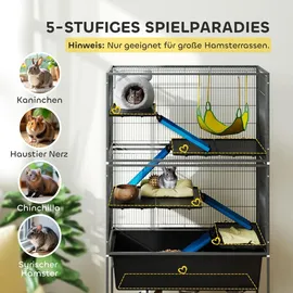 PawHut Kleintierkäfig 0 x 0 x 0 cm Dunkelgrau