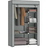 Homcom Kleiderschrank 103 x 162,5 x 43 cm Grau