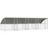 vidaXL Hundekäfig 8 x 2 x 2 m Verzinkter Stahl Silber