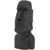 ECD Germany Moai Figur Rapa Nui Kopf 78cm hoch, aus Steinguss Kunstharz Osterinsel Statue als Dekoration Skulpturen & Dekoobjekte, Skulpturen
