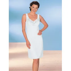 Unterkleid "Unterkleid", Damen, Gr. 46, Normalgrößen, weiß, 100% Polyester, unifarben, ohne Ärmel, Kleider