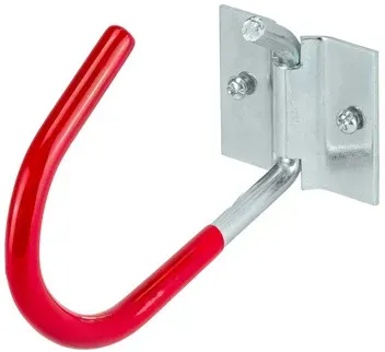 Fahrradhaken 50X60X125X90 verzinkt  rot gummiert - rot