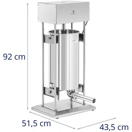 Royal Catering Wurstfüller 350 W 25 l - elektrisch - inkl. 4 Füllrohre - RCSS-025E