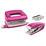 Leitz Locher und Heftgeräte Set NeXXt WOW pink-metallic