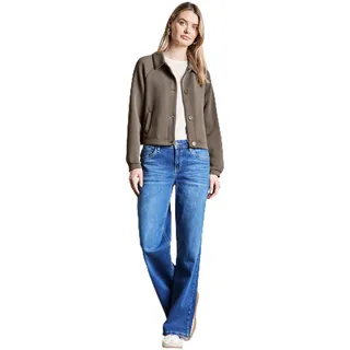 STREET ONE Damen A322585 Silk-Look Jacke, Muddy Brown, 44 EU - 44