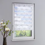 GARESA Doppelrollo Kreise 45 x 150 cm grau/weiß