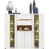 Innostyle Memphis Highboard 145 x 127 x 38 cm Weiß