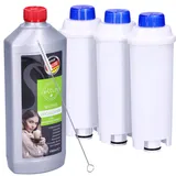 Seltino-set Für Delonghi Kaffeemaschine: 3 X Seltino Ovale Filter, 1 L Entkalker, Reinigungsbürste