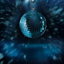 SATISFIRE Spiegelkugel 10cm blau Discokugel Mirrorball Party Disko Deko