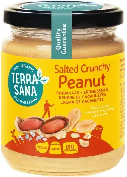 Terrasana Erdnussmus crunchy mit Himalayasalz bio