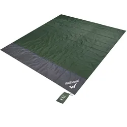 Wasserdichte Stranddecke, tragbare Picknickmatte für den Außenbereich, Camping-Bodenmatte M (1.4 x 2m) armee grüne