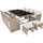 vidaXL Garten-Essgruppe 13-tlg. beige