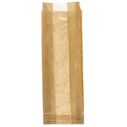 MONOUSO - Papiertüten Kraft Fenster 10+4x29cm (125 Stück)