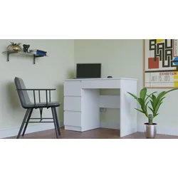 TOPESHOP Schreibtisch Home-Office : Platzsparender Arbeitstisch
