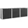 vidaXL Hochbeet 300 x 50 x 91 cm Grau