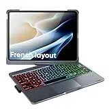 doqo Tastatur Hülle für iPad Air 11/iPad Pro 11,Hülle mit Tastatur für Air 11 M3/M2 (2025/2024),Air 5/4,Pro 11 4/3/2/1 Generation mit Touchpad, 360° Drehbar