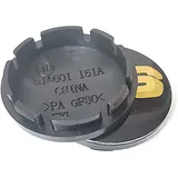 KAnduo 4 Stück Auto Radnabenkappen Radnabenabdeckung kompatibel mit für BBS 56MM 60MM 65MM 68MM,65mm- Black-Gold
