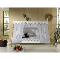 Vipack Kinderbett »Tipi«, mit Rolllattenrost und Zeltdach, wahlweise mit Schublade, weiß