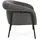 BIZZOTTO Sessel Camila aus Stoff, modernes Design, Dunkelgrau, gepolstert und mit Metallgestell
