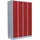 Classix Schließfachschrank Stahl 118,5 x 50,0 x 180,0 cm Lichtgrau/Feuerrot 20 Fächer abschließbar