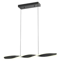Novel Henderson 6-flg. 150 cm länglich schwarz